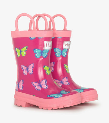 Navy & White Hearts Boots