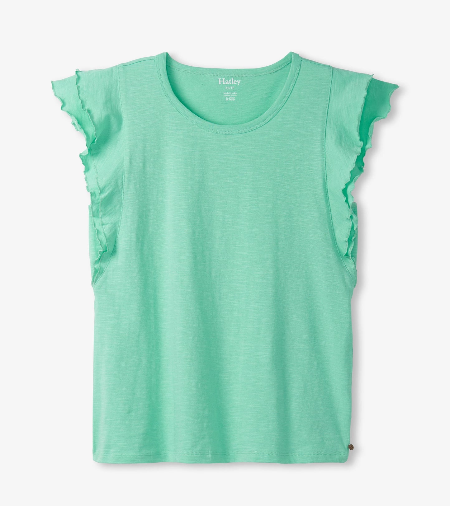 Débardeur à mancherons étagés – Turquoise