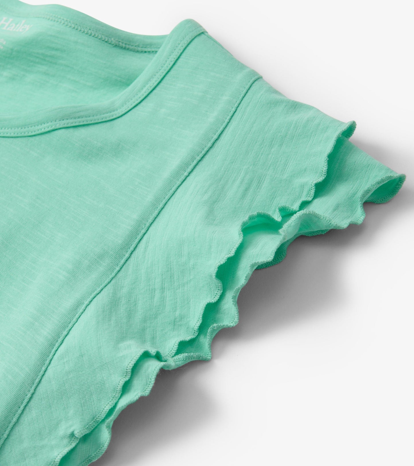 Débardeur à mancherons étagés – Turquoise