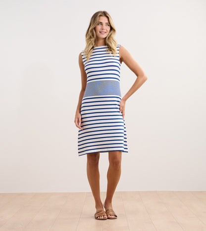Sofia Dress - Blue Quartz Stripes Sofia Dress - Blue Quartz Stripes