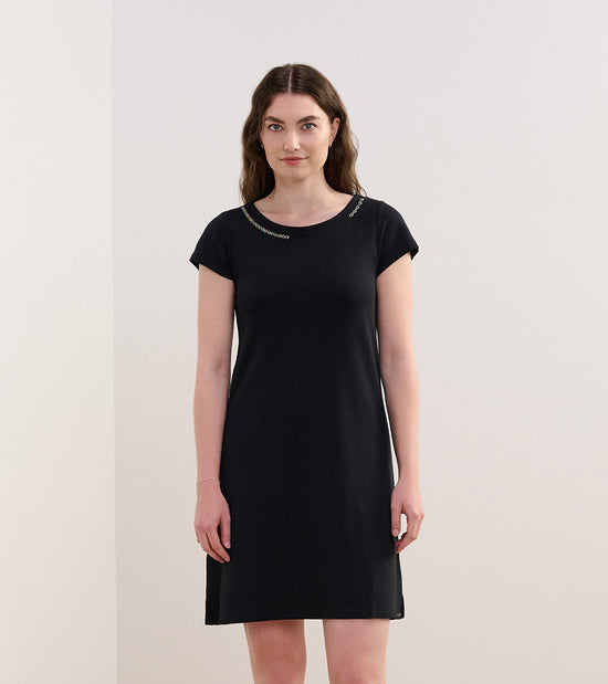 hatley Robe Brooke – Jersey bouclette noir