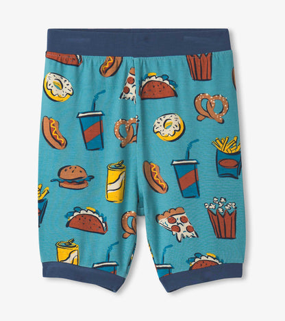 Boys Carnival Food Bamboo Short Pajama Set