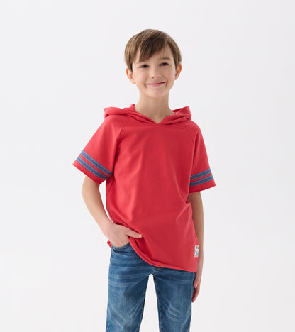 Boys Jersey Number Raglan Hoodie Tee