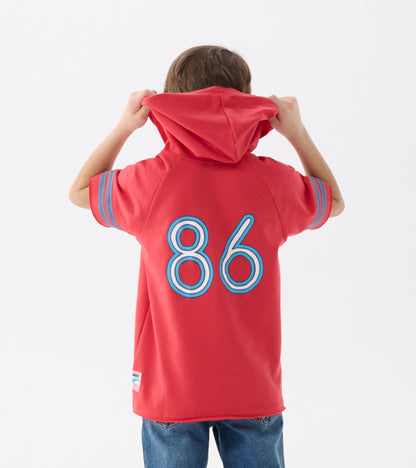 Boys Jersey Number Raglan Hoodie Tee