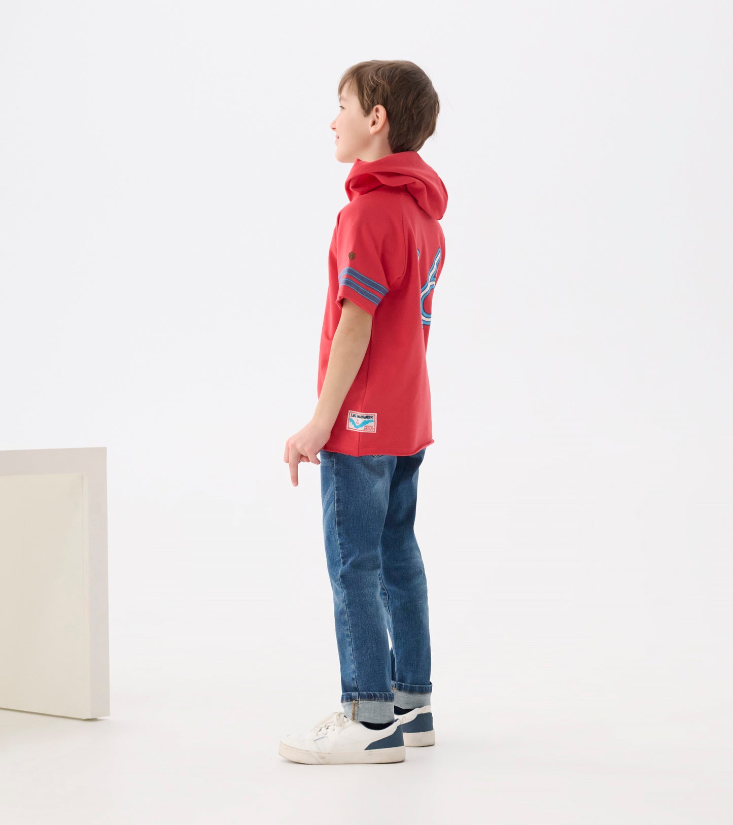 Boys Jersey Number Raglan Hoodie Tee