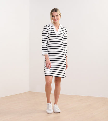 Robe Taylor – Rayures noires et blanches