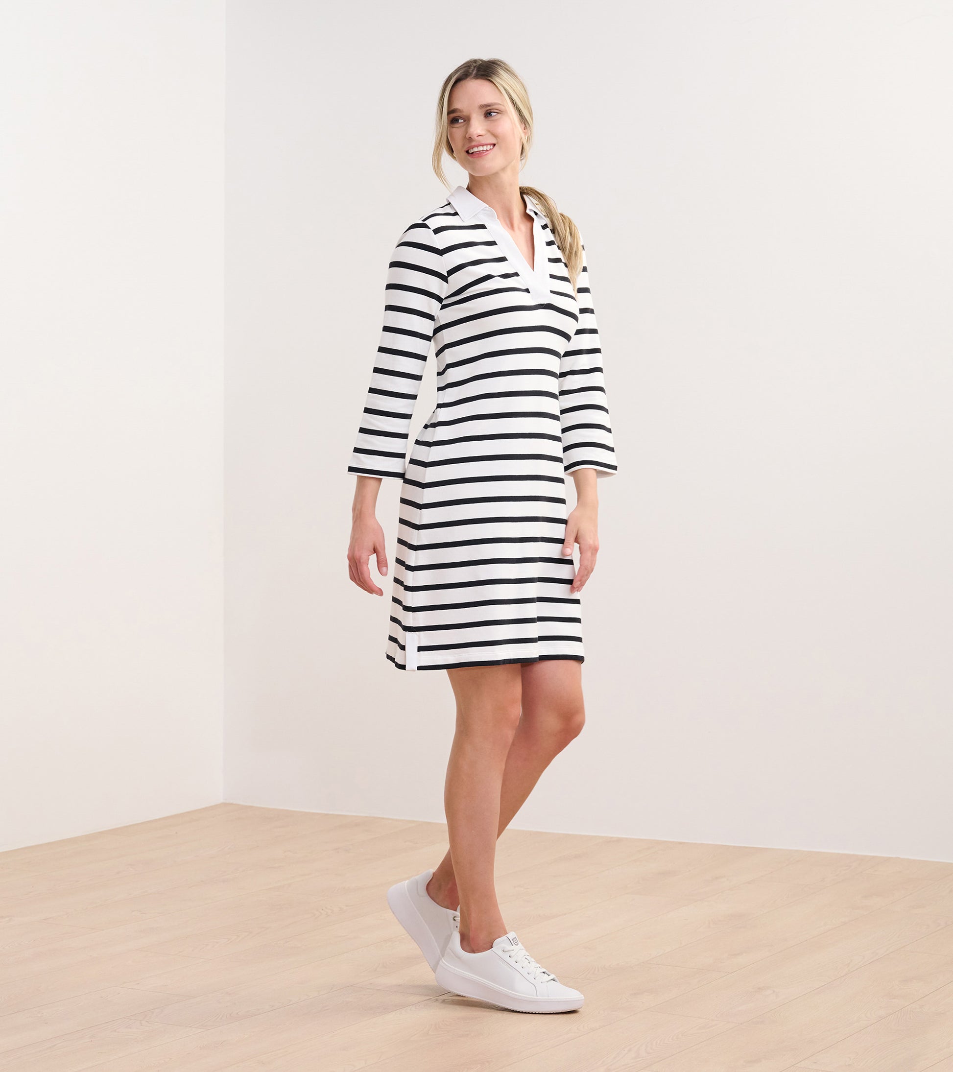 Taylor Dress - Black and White Stripes Taylor Dress - Black and White Stripes