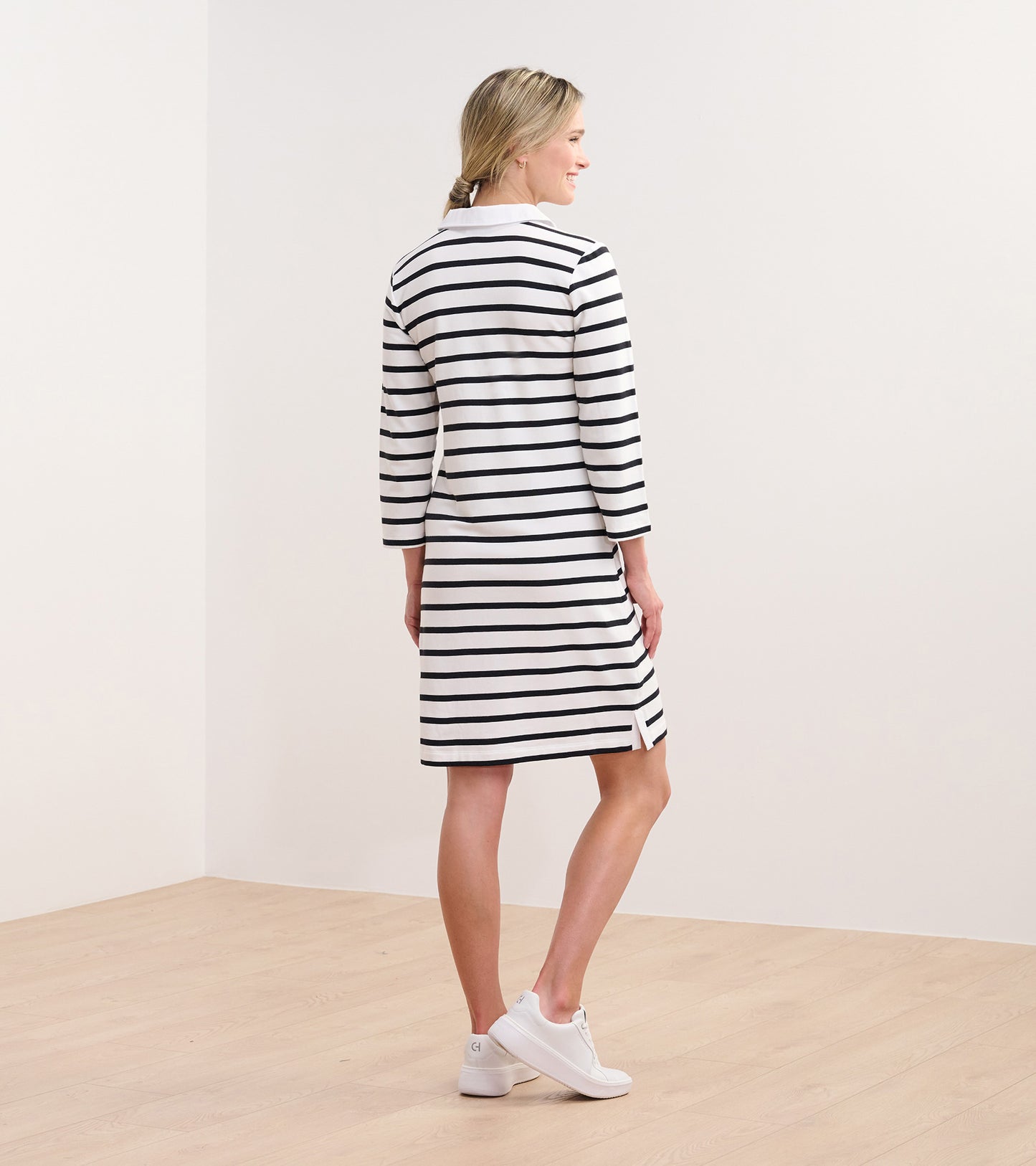 Robe Taylor – Rayures noires et blanches
