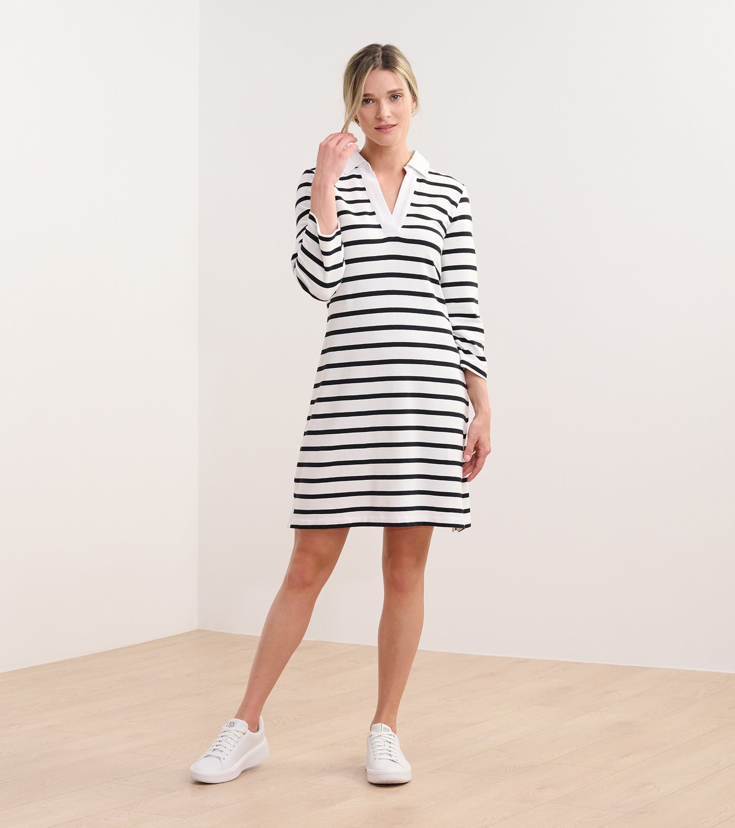 Robe Taylor – Rayures noires et blanches