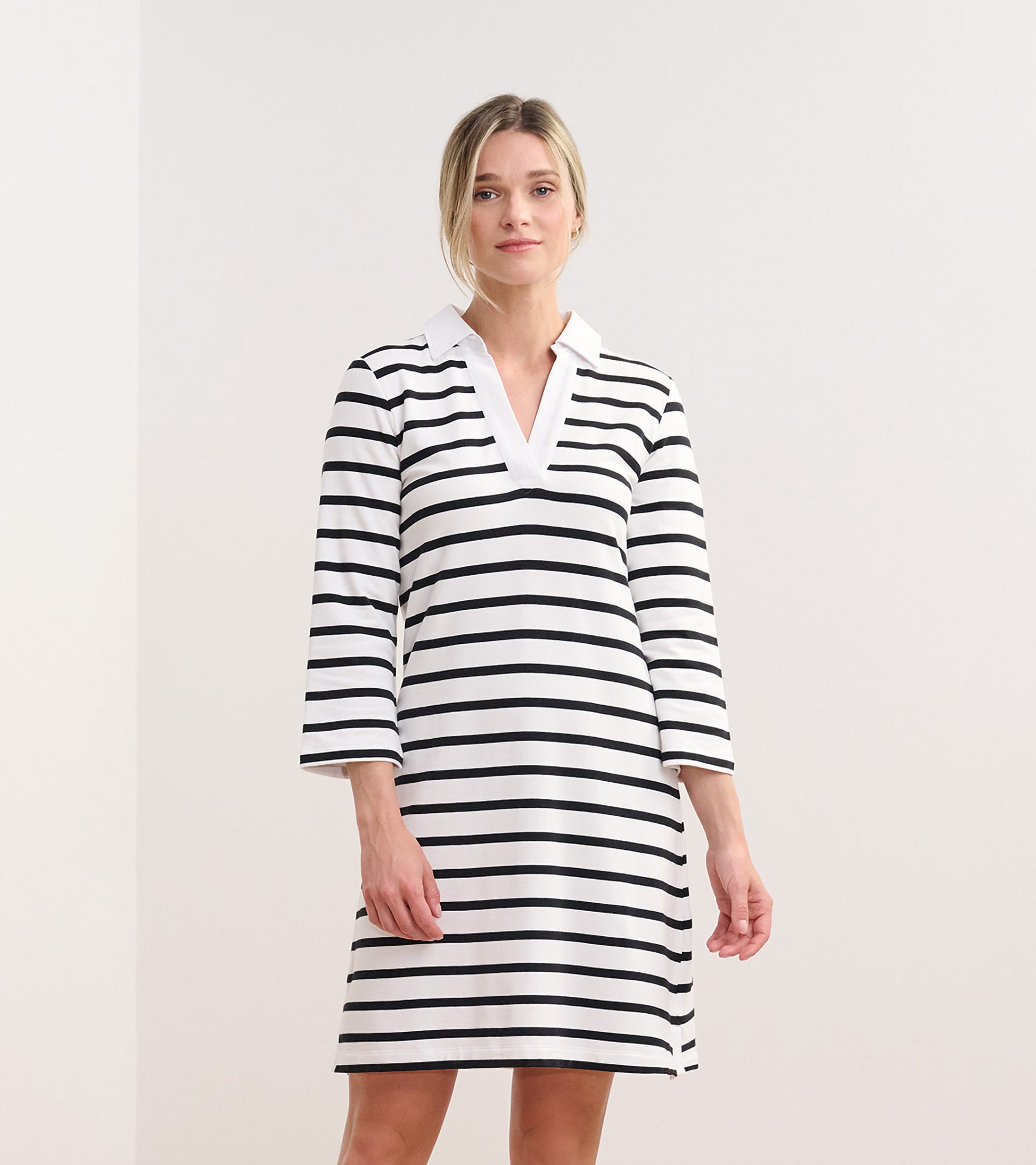Taylor Dress - Black and White Stripes Taylor Dress - Black and White Stripes