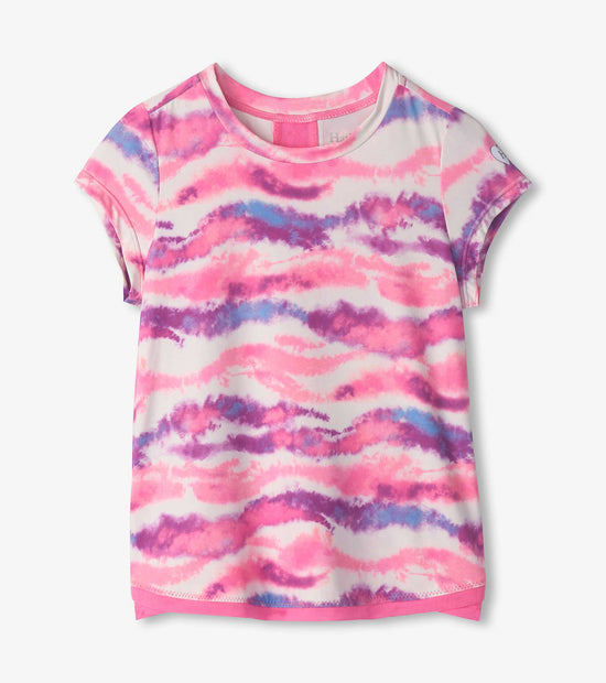 hatley T-shirt à bordure en filet – Bonbon ombragé