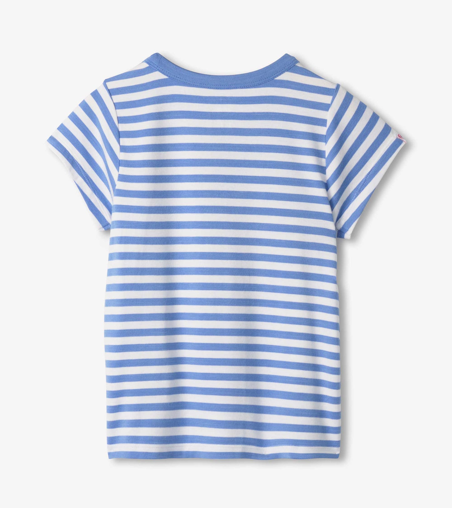 Girls Cornflower Stripes Bamboo Tee