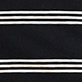 View Lucy Dress - Black and White Stripes - Black background with thin white horizontal stripes at the top and bottom