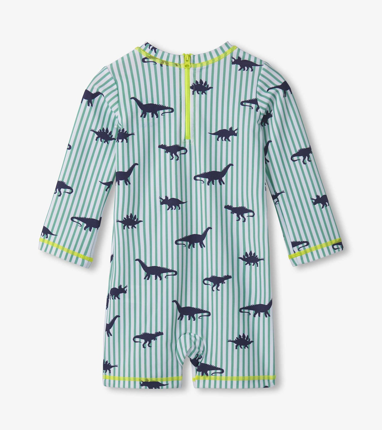 Maillot protecteur une pièce pour bébé – Dinosaures sur rayures