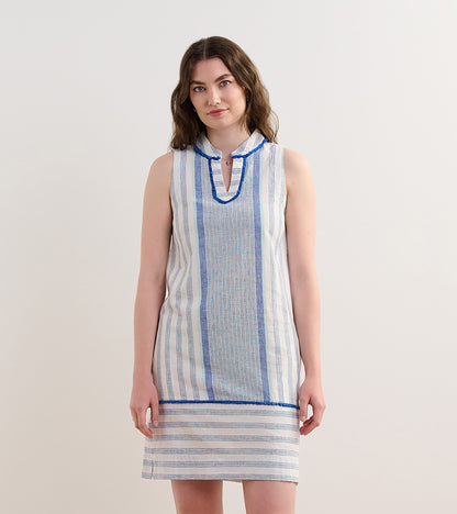 Marin Shift Dress - Blue Stripes