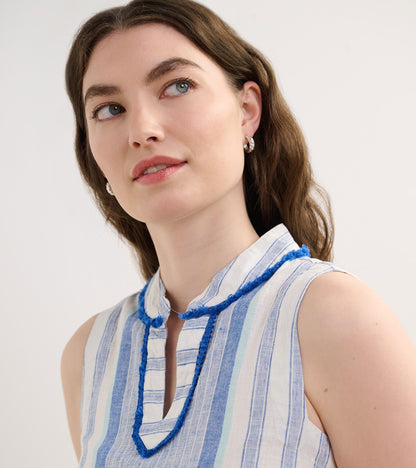 Marin Shift Dress - Blue Stripes