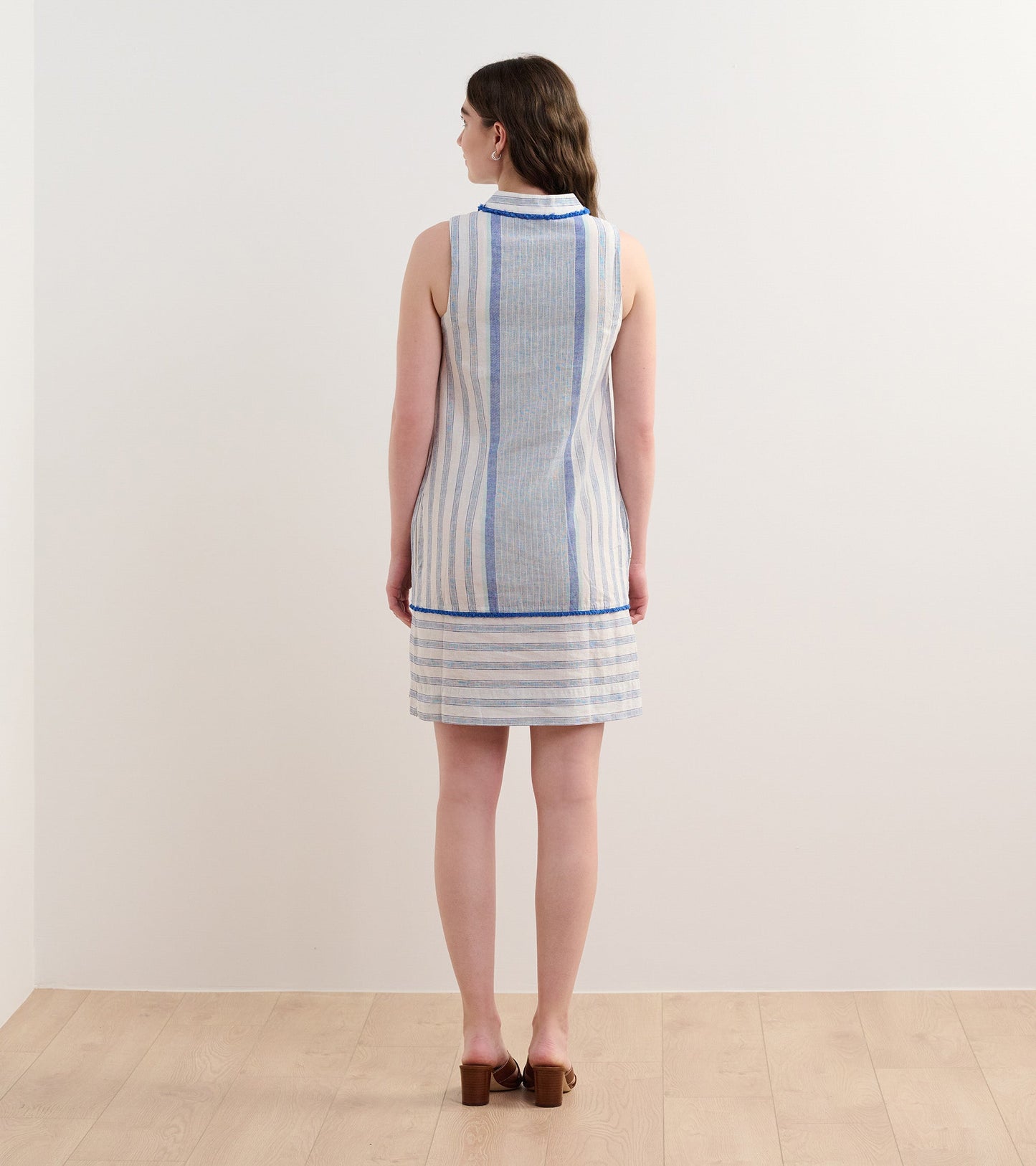 Marin Shift Dress - Blue Stripes