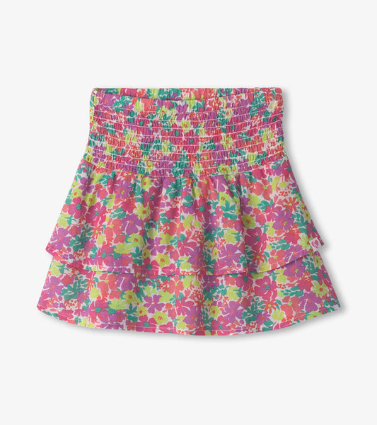 Girls Fresh Flowers Smocked Skirt