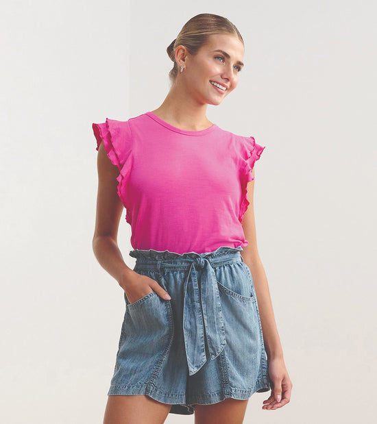 hatley Débardeur à mancherons étagés – Fuchsia
