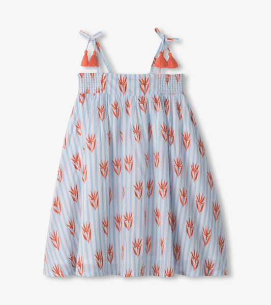 Girls Crinkle Gauze Girls Floral Dress