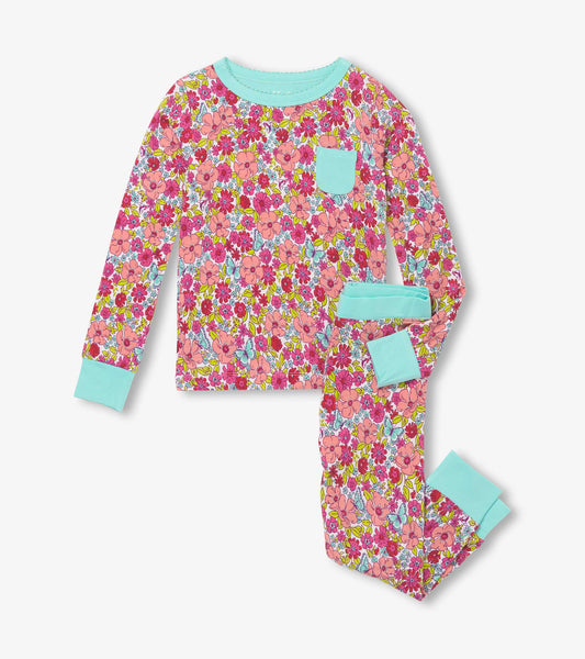 Pyjama en bambou – Fleurs stylées