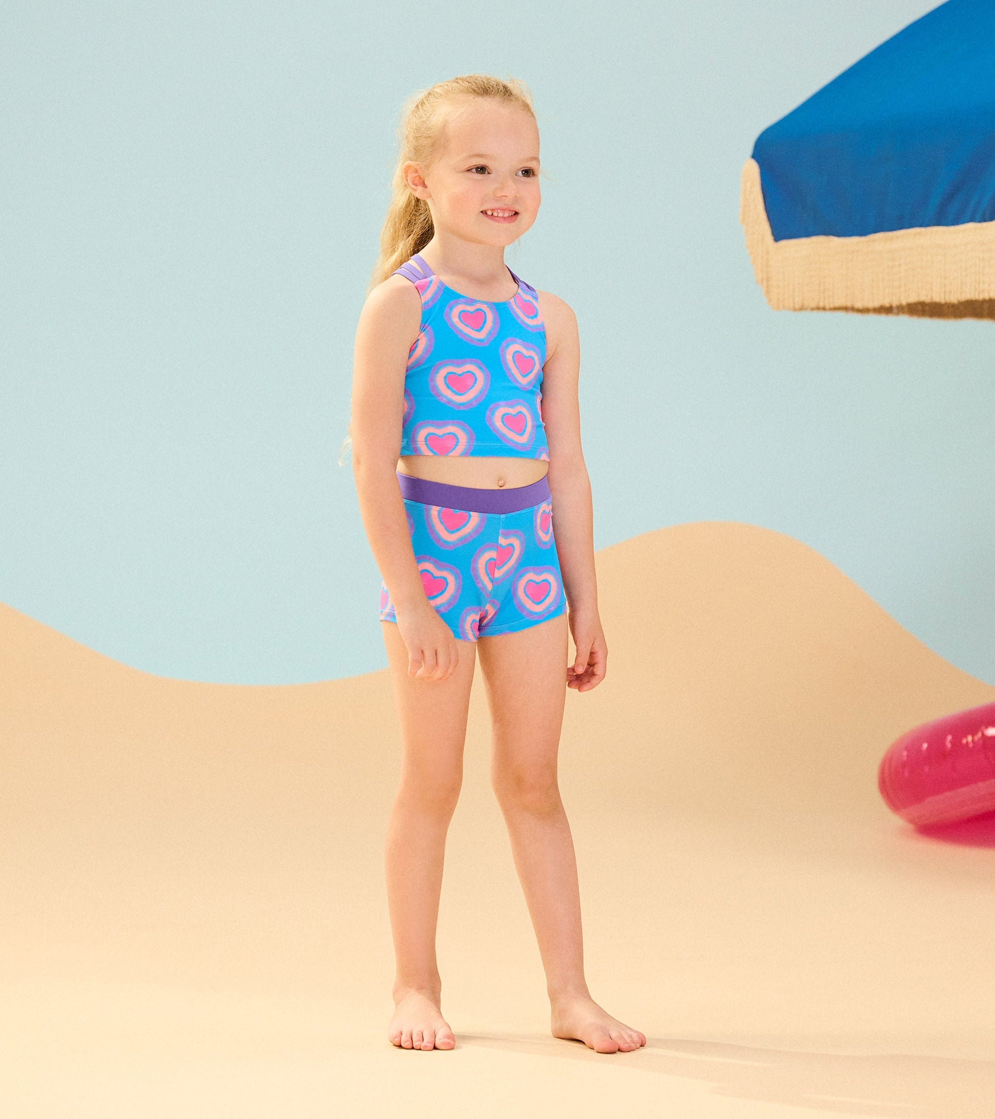 Hatley Two-Piece Short Swimsuit -Kaleidoscope Hearts Hatley Two-Piece Short Swimsuit -Kaleidoscope Hearts