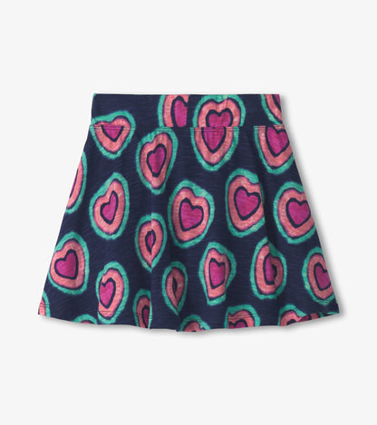 Jupe-short fluide – Cœurs lumineux