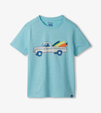 T-shirt à imprimé – Camionnette chargée de planches de surf