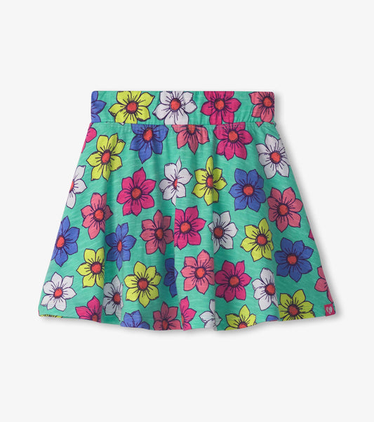 Girls Happy Flowers Floaty Skort