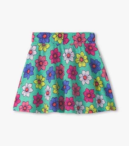Girls Happy Flowers Floaty Skort