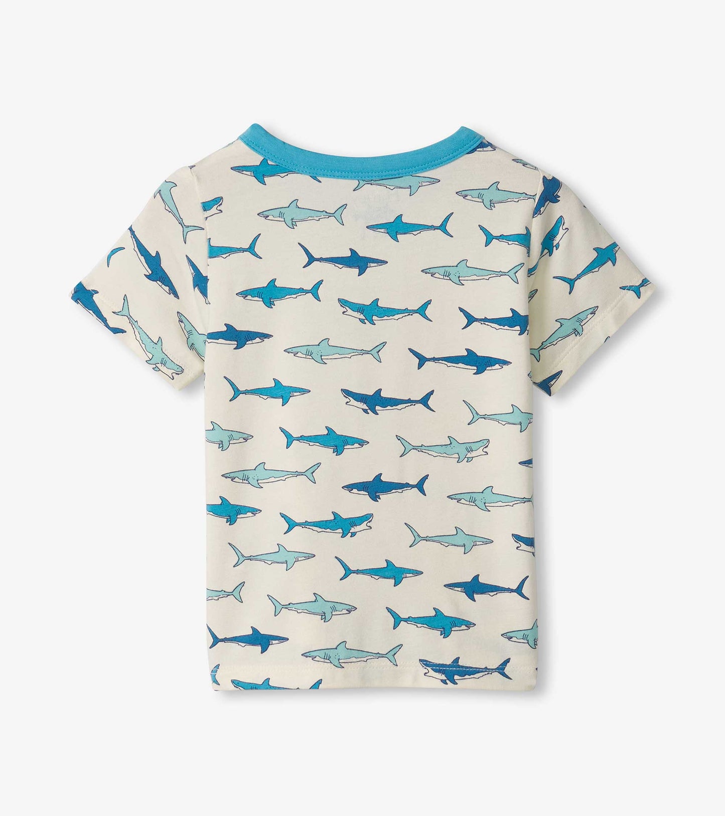 T-shirt Henley en bambou – Requins affamés