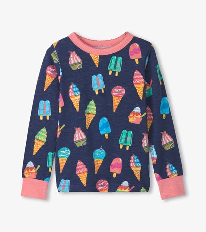 Girls Ice Cream Treats Pajama Set