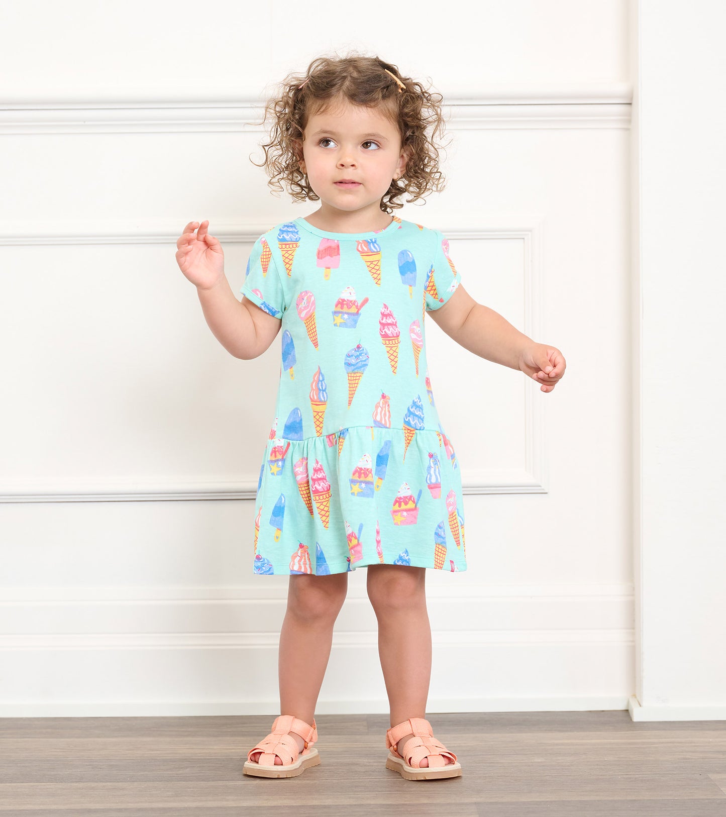 Robe froncée pour bébé et bambin – Cornets de glace
