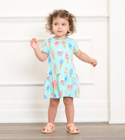 Robe froncée pour bébé et bambin – Cornets de glace