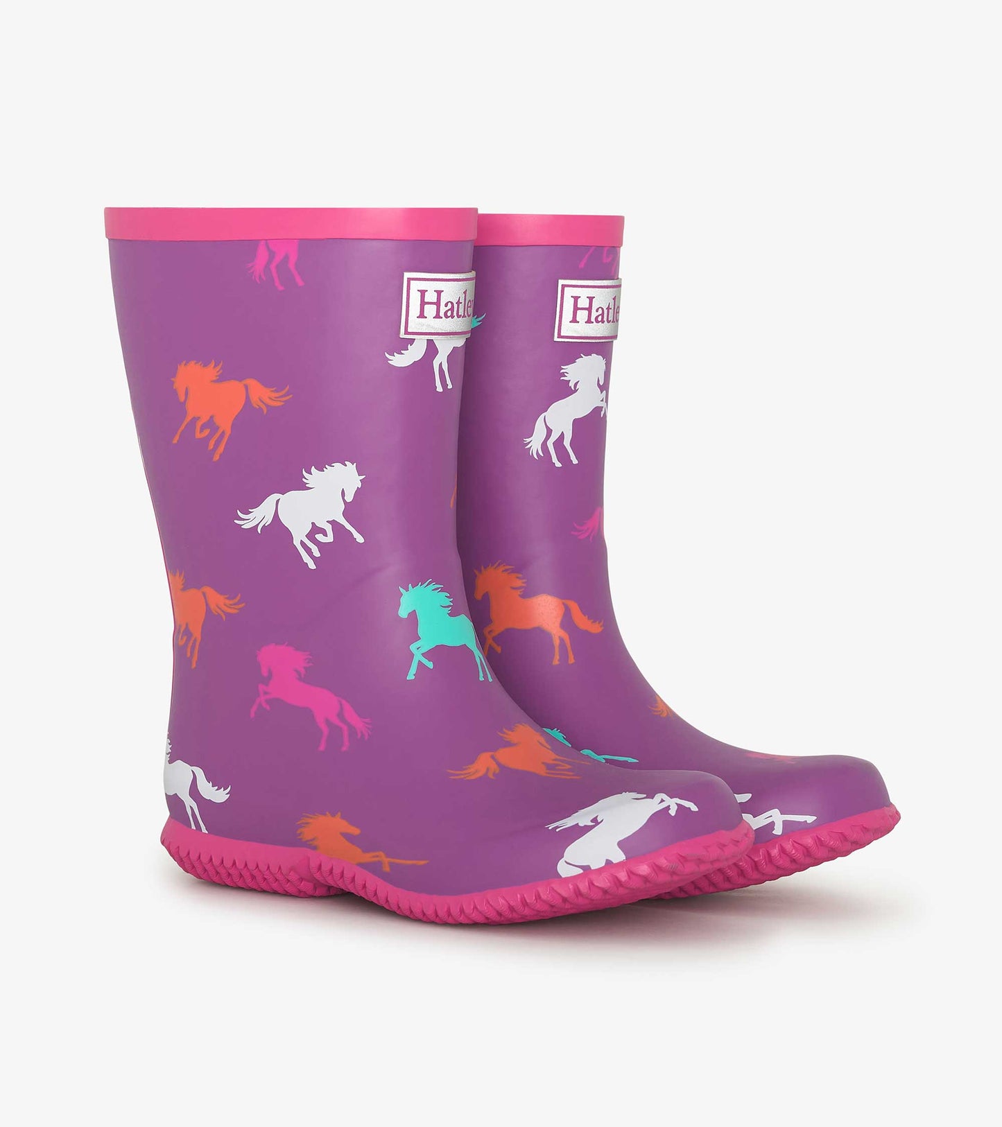 Girls Leaping Horses Packable Rain Boots