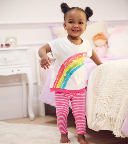 Baby & Toddler Girls Little Hearts Stretch Bamboo Leggings