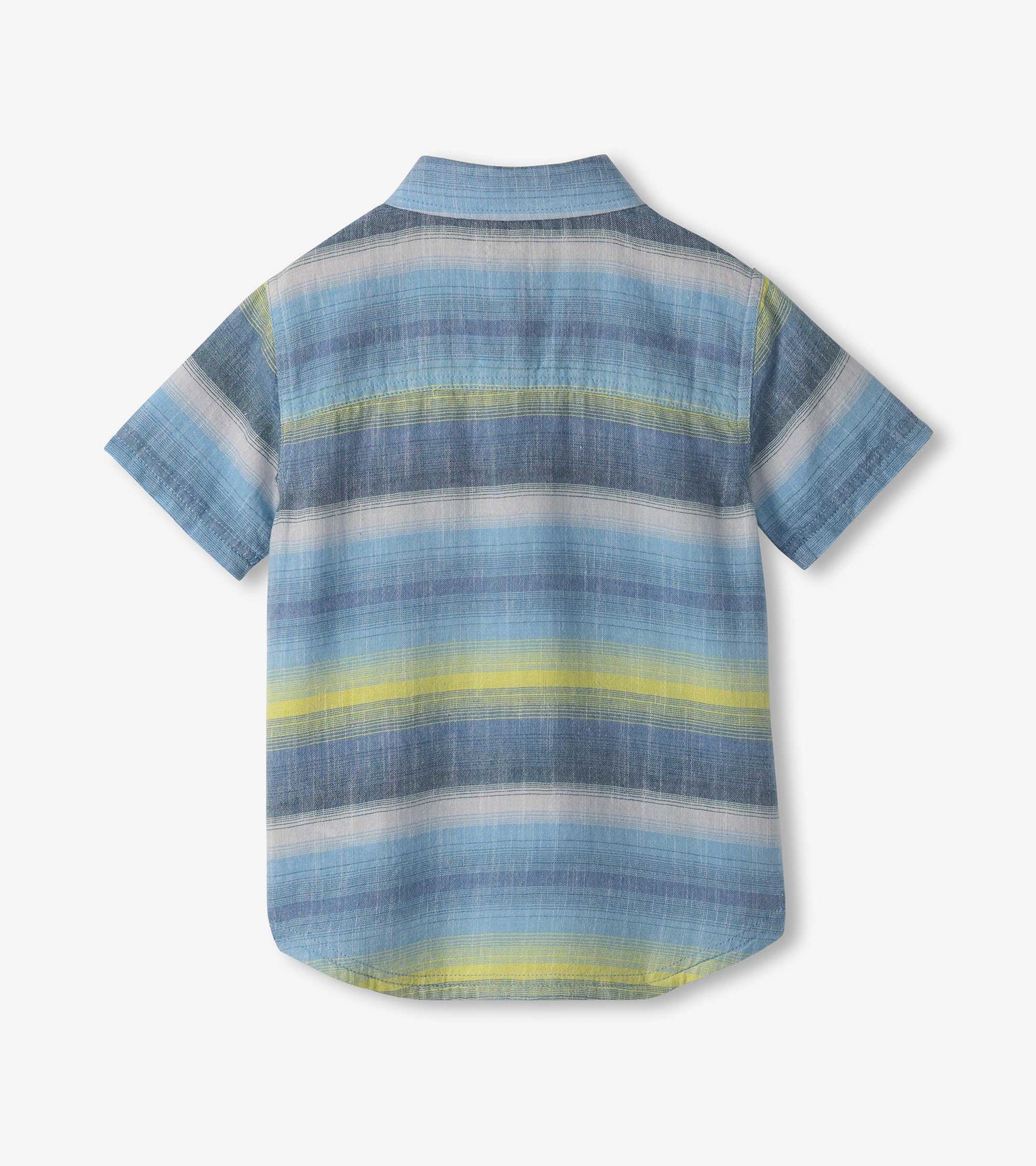 Boys Lime Green Stripes Button Down Shirt