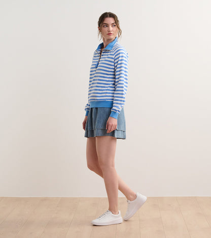 Pull à col montant – Rayures Marina