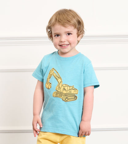 T-shirt à imprimé pour bébé et bambin – Excavatrice