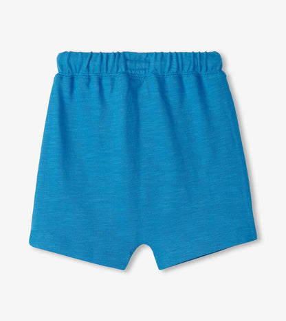 Short à poche kangourou – Bleu méditerranéen