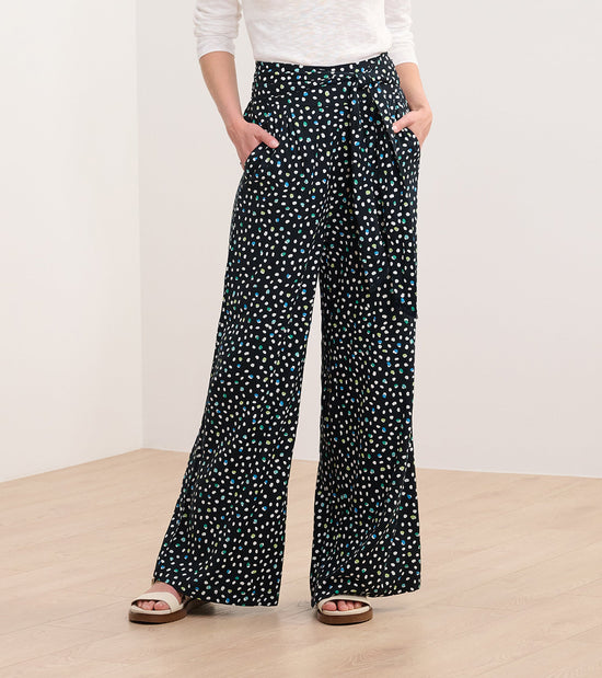 hatley Pantalon à jambe large ceinturé – Multitude de petits pois
