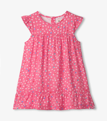 Robe volantée – Multitude de petits pois