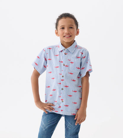 Boys Sjarl Silhouette Button Down Shirt