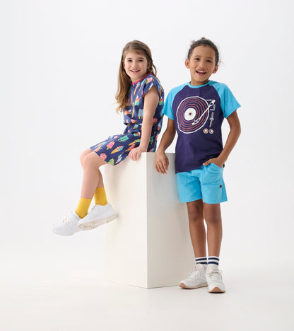 Boys Aqua Blue Relaxed Shorts