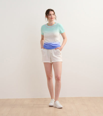 Simone Knit Tee - Ocean Dip Dye
