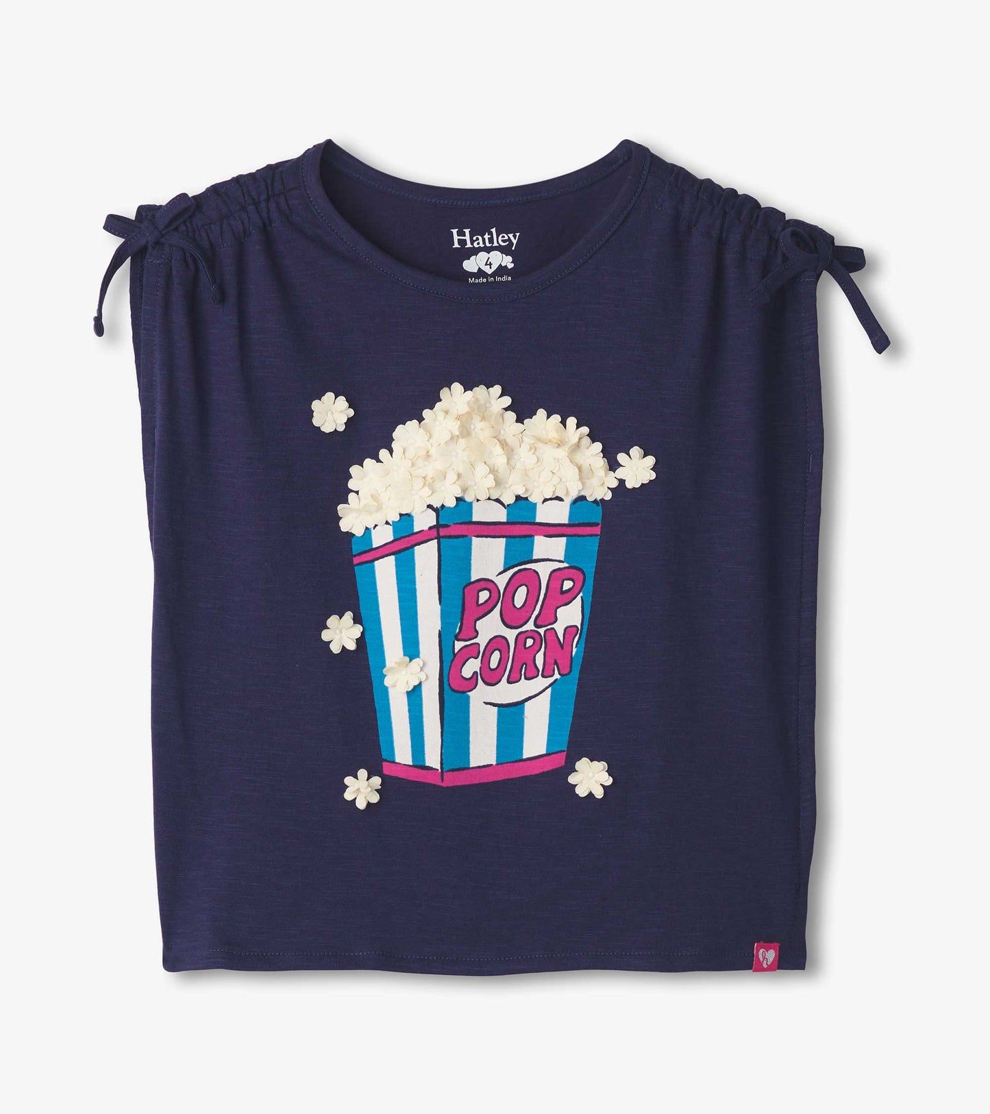 Girls Pop Corn Cinched Cinched Shoulder Top