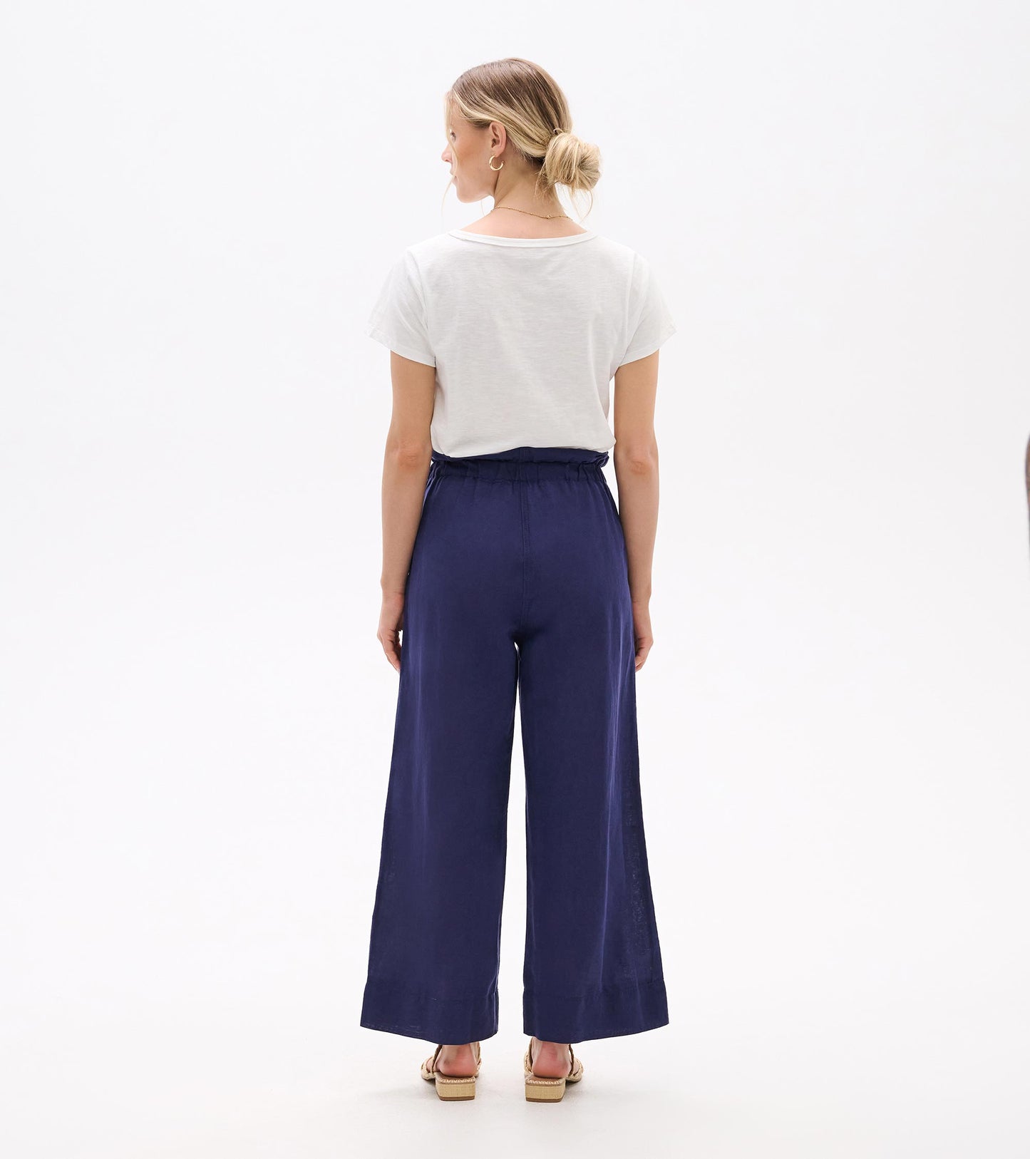 Pantalon noué sur le devant – Bleu patriote