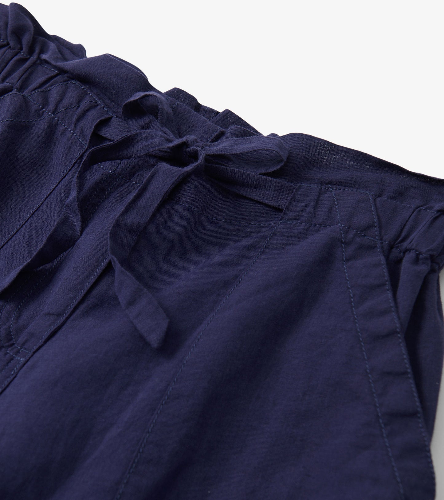 Pantalon noué sur le devant – Bleu patriote