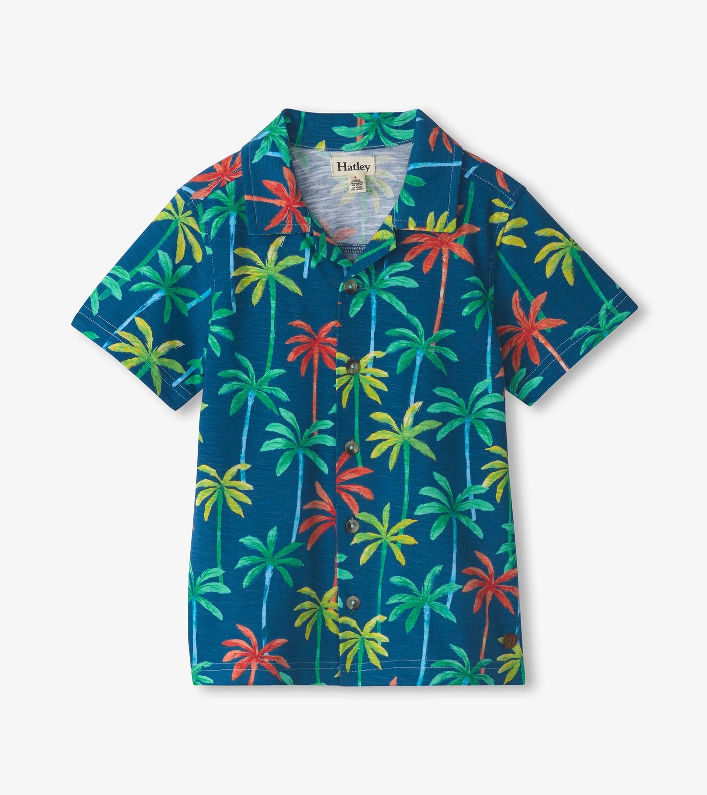 Boys Palm Trees Jersey Button Down