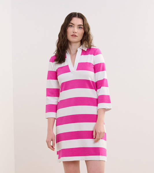 Taylor Dress - Preppy Pink Stripes